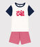 Pigiama corto bambino in cotone Le Havre bianco MARSHMALLOW/bianco MULTICO