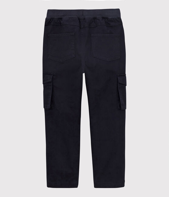 Pantaloni in gabardine bambino blu SMOKING