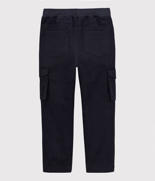 Pantaloni in gabardine bambino blu