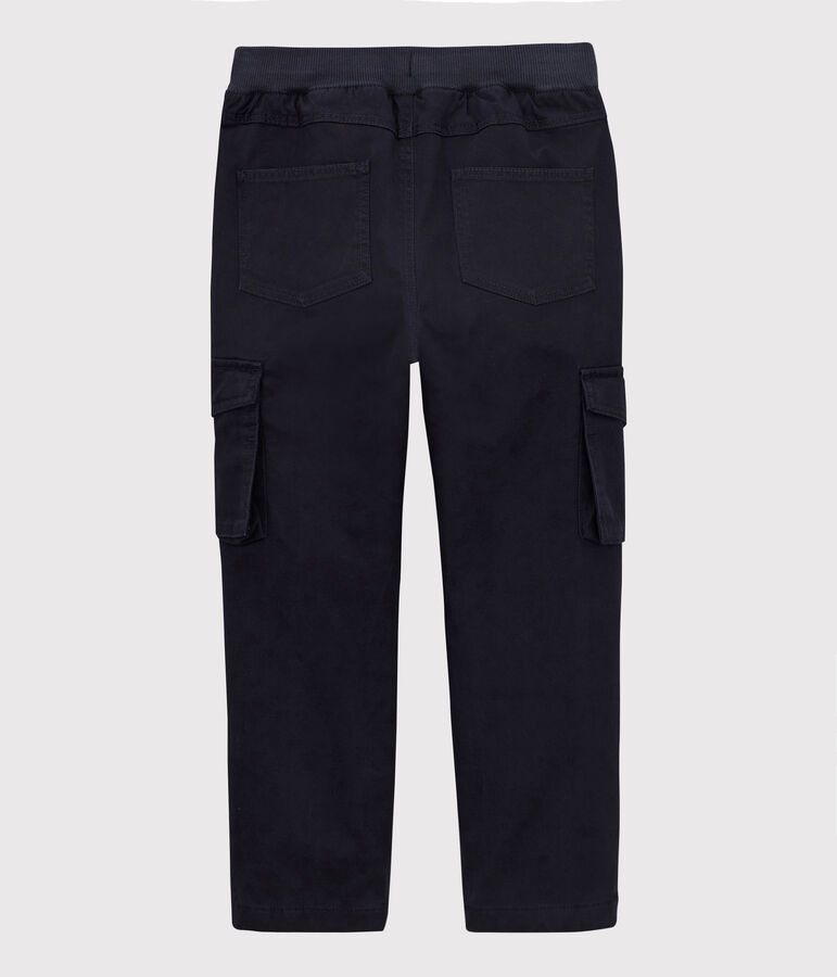 Pantaloni in gabardine bambino blu