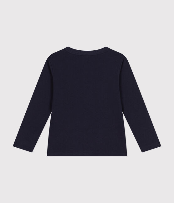 T-shirt a maniche lunghe in jersey sottile bambino blu SMOKING