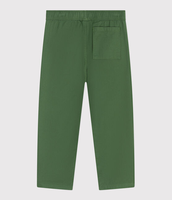 Pantaloni in cotone bambino verde PALMERAIE