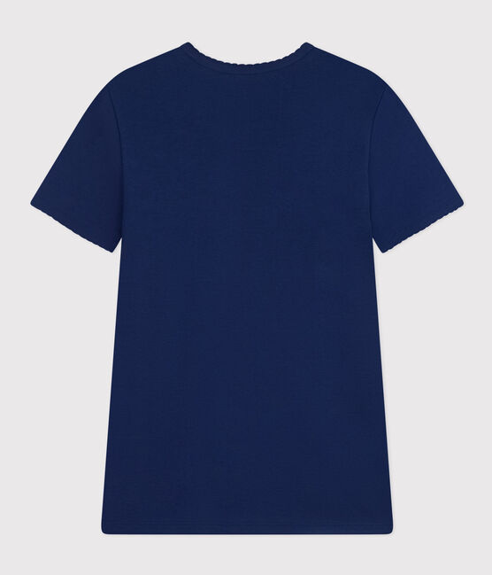 T-shirt L'ICONIQUE cocotte in cotone Donna blu MEDIEVAL