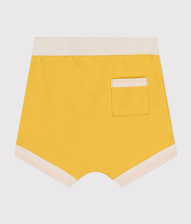 Shorts in tessuto felpato leggero beb&egrave; giallo