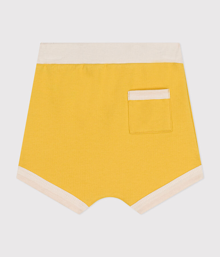 Shorts in tessuto felpato leggero beb&egrave; giallo