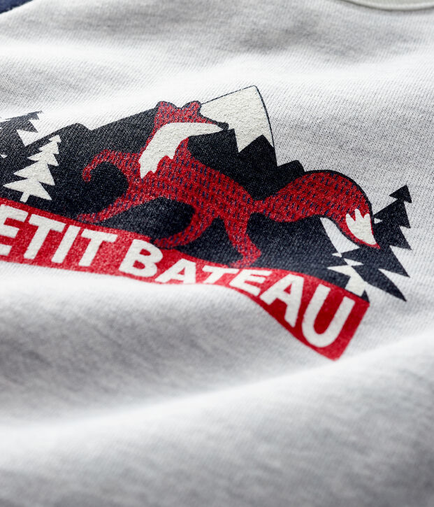 Tutina lunga beb&egrave; maschio grigio/blu