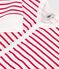 Pigiama senza piedini in cotone neonato bianco ECUME/rosso TERKUIT