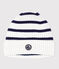 Cuffietta in maglia a righe foderata in pile bambino blu MARSHMALLOW/ SOIR