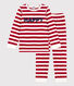Pigiama bambino unisex in ciniglia a righe