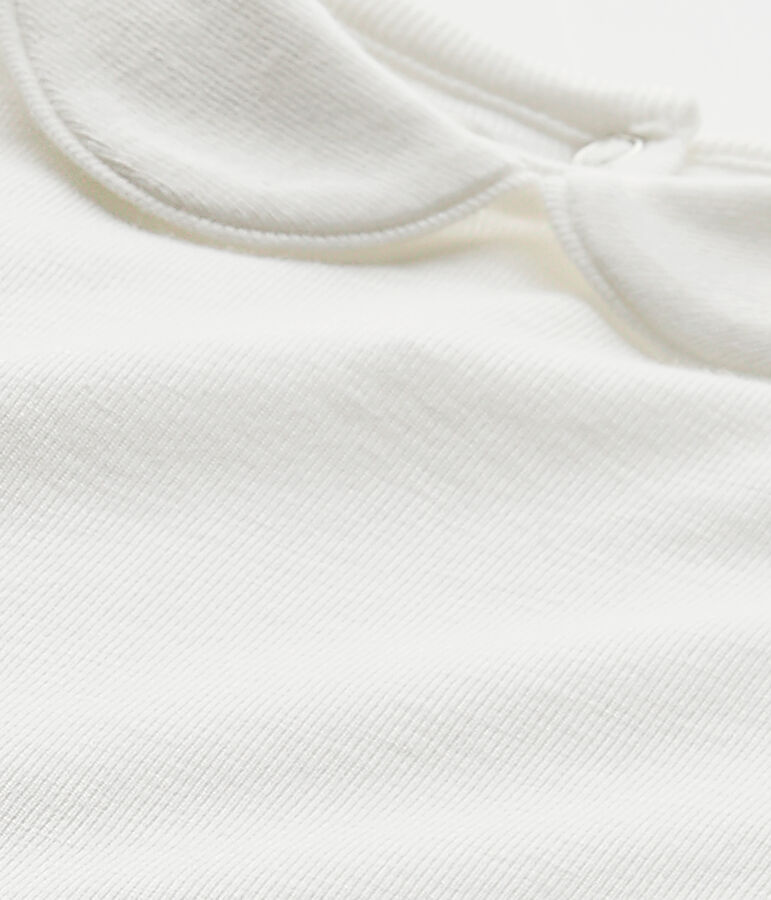 Body per beb&egrave; femmina con colletto bianco MARSHMALLOW