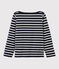 Marinière in jersey bambina - bambino blu SMOKING/bianco MARSHMALLOW