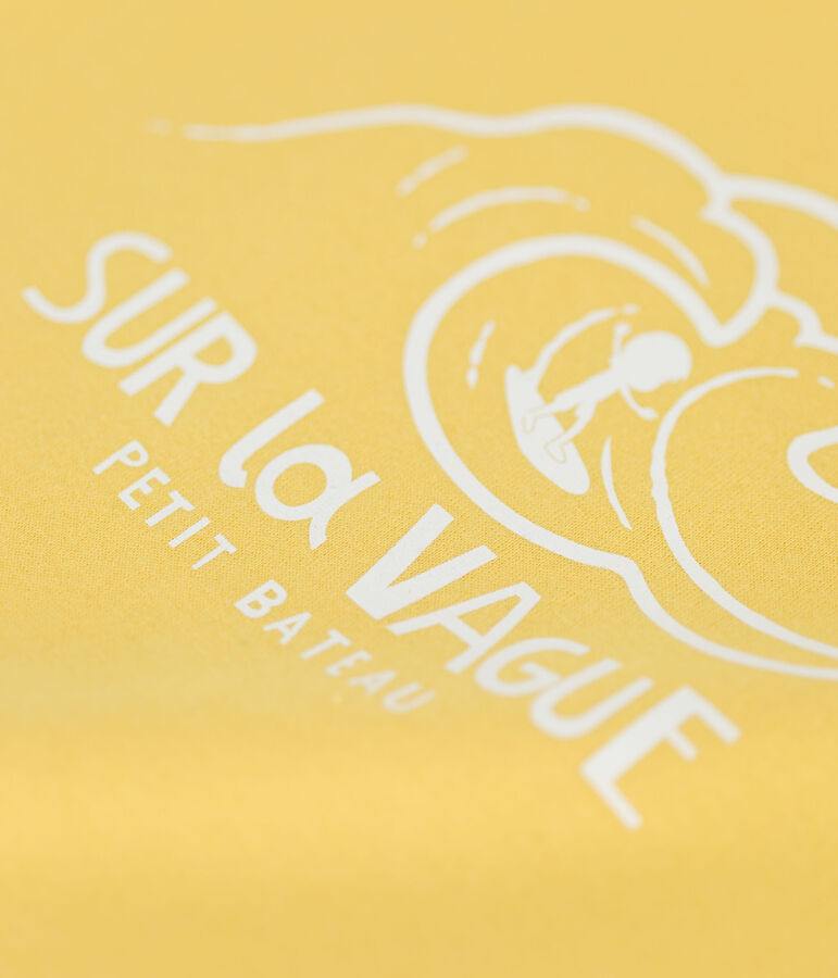 T-shirt  maniche corte in cotone bambino giallo