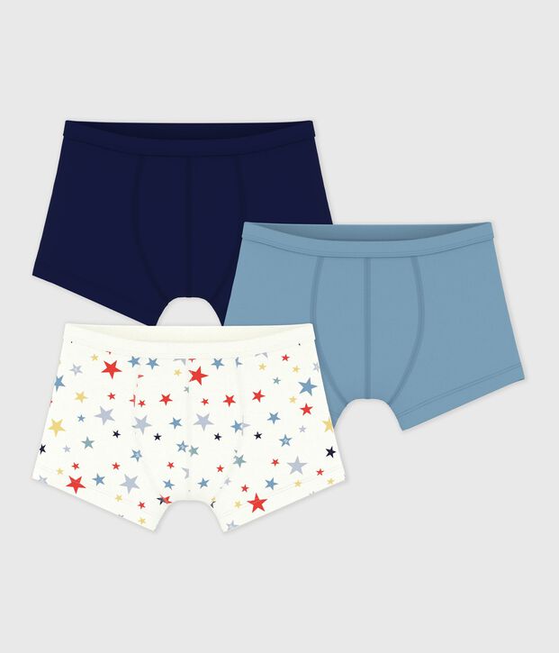 Set di boxer in cotone con stampa di stelle in vita bambino multicolore