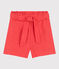 Short bambina in lino arancione JUPITER