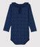 Body in cotone bebè. blu MEDIEVAL/bianco MULTICO