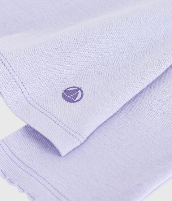 T-shirt L'Iconique a maniche lunghe in cotone con punto cocotte donna viola PARME