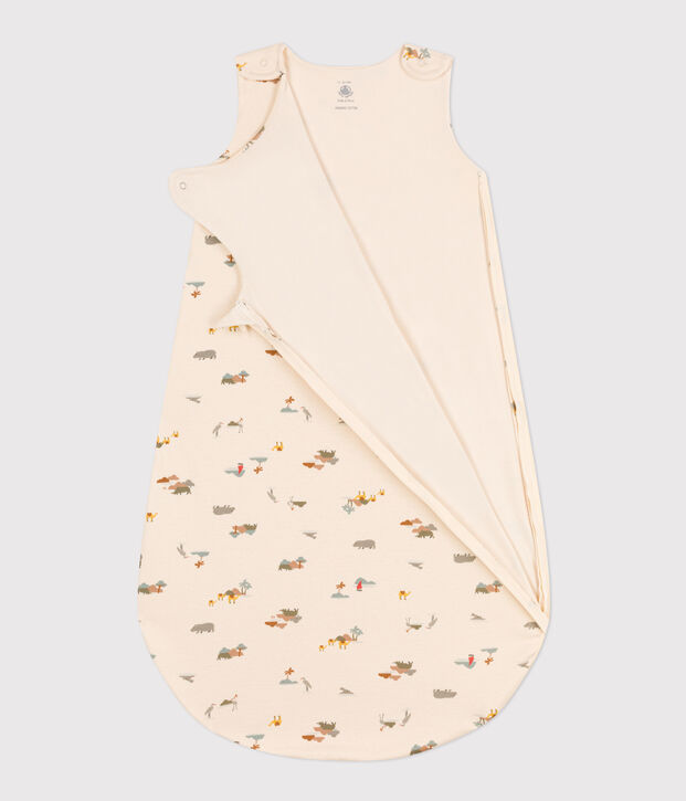 Sacco nanna leggero in cotone TOG 0.8 ecru/multicolore