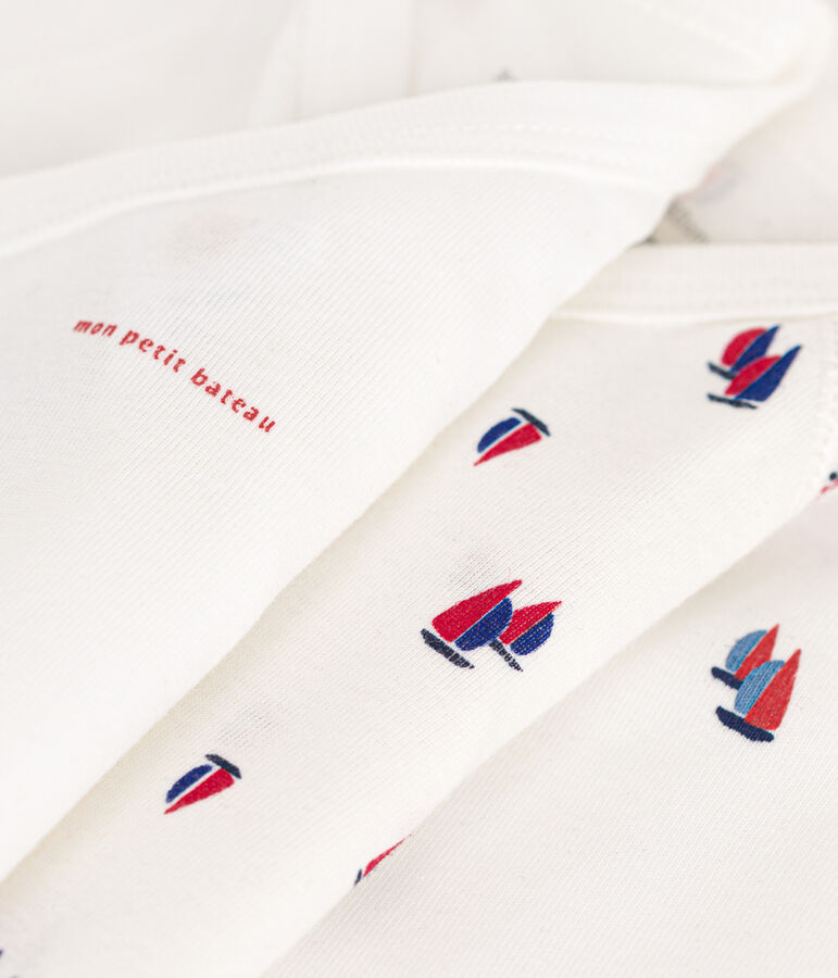 Confezione da 3 body incrociati a maniche lunghe in cotone neonato multicolore