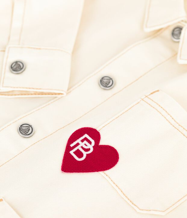 Giacca di jeans tinta unita bambina MILK