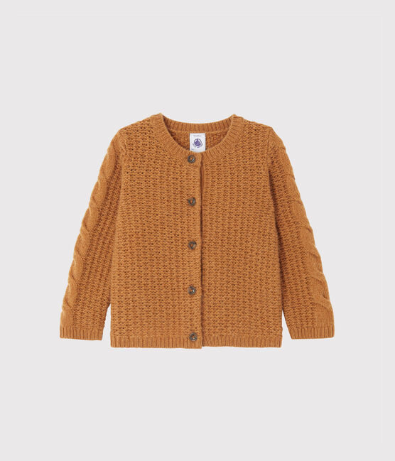 Cardigan per bebé femmina in misto lana marrone CUIVRE