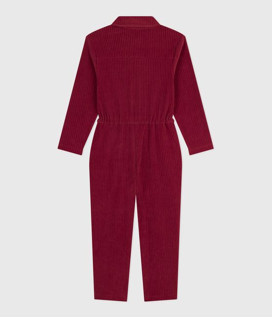 Tutina lunga in velluto bouclé tinta unita bambina AMARANTE
