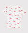 T-shirt bambino maniche corte con stampa bianco MARSHMALLOW/bianco MULTICO