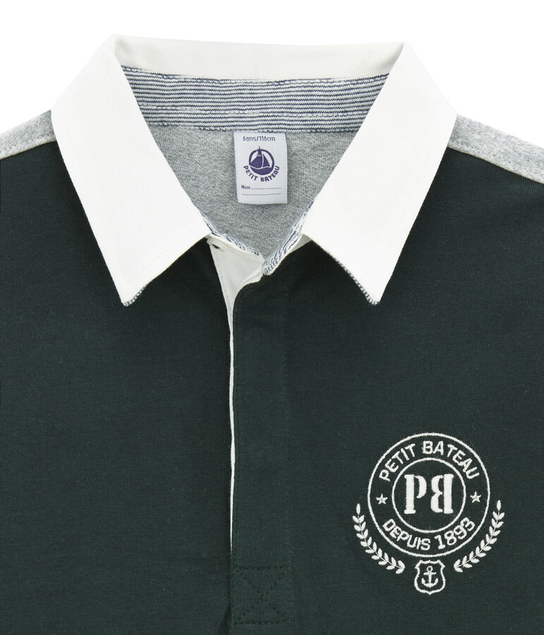 Polo rugby per bambino verde/multicolore