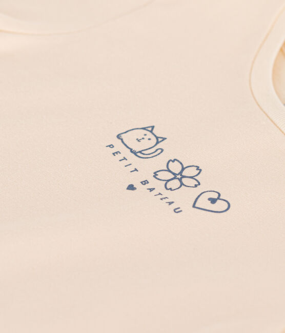T-shirt in jersey leggero bambina blu AVALANCHE/ BEACH