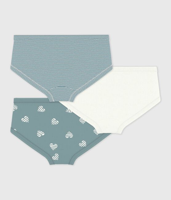 Set di slip a vita alta in cotone con stampa a cuori bambina variante 1