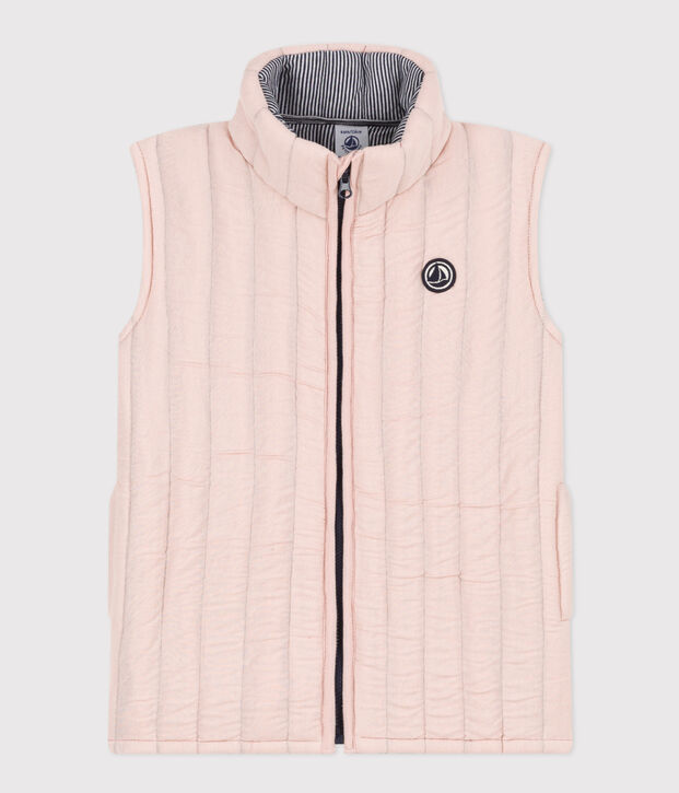 Giacca smanicata in tubique bambino unisex rosa