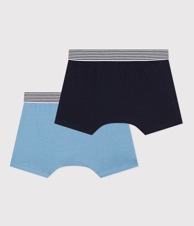 Confezione da 2 boxer bambino in cotone ed elastam multicolore