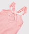 Costume intero riciclato bambina rosa GRETEL/bianco MARSHMALLOW
