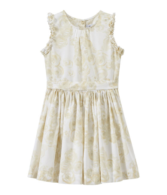 Abito bambina senza maniche stampato bianco MARSHMALLOW/bianco MULTICO
