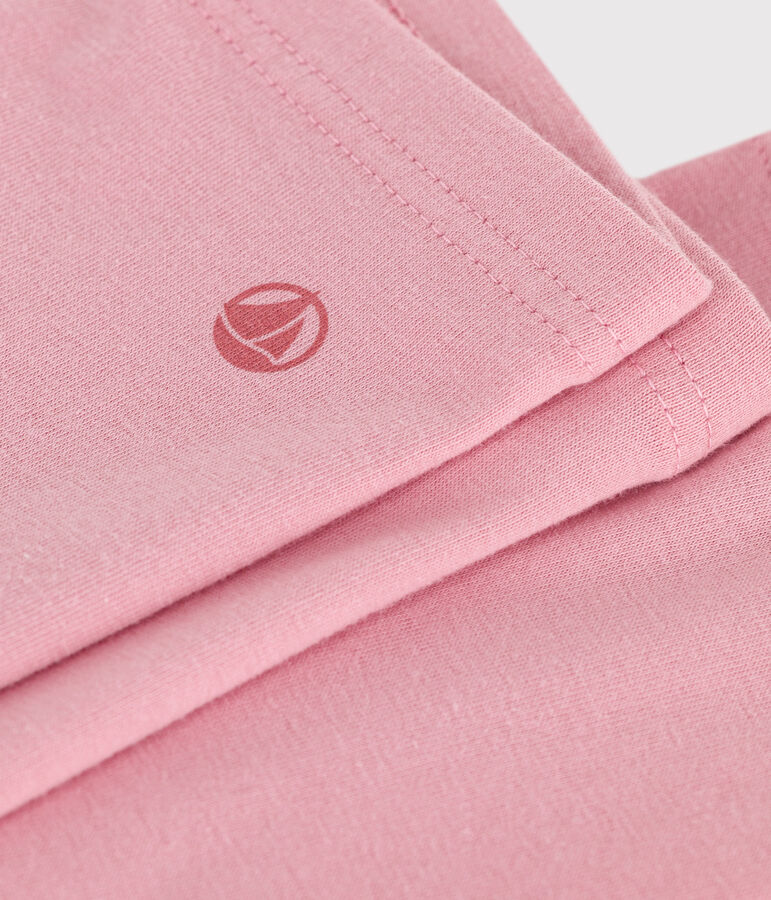 Leggings in cotone tinta unita bambino rosa