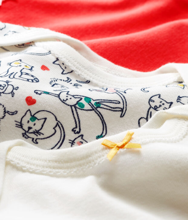 Trio body manica lunga bambina multicolore