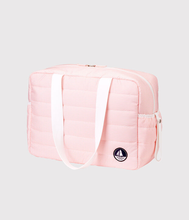 Borsa cambio rosa/bianco