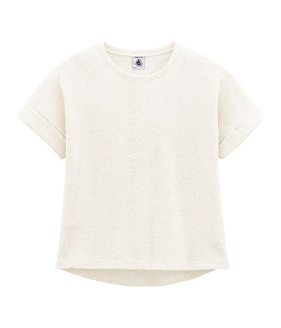 T-shirt a maniche corte bambina bianco MARSHMALLOW/rosa COPPER