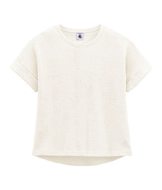 T-shirt a maniche corte bambina bianco MARSHMALLOW/rosa COPPER