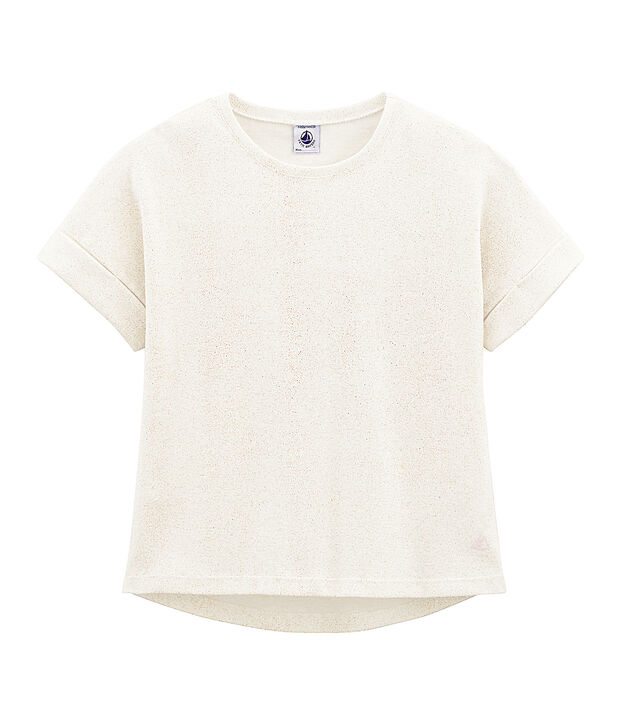 T-shirt a maniche corte bambina bianco/rosa