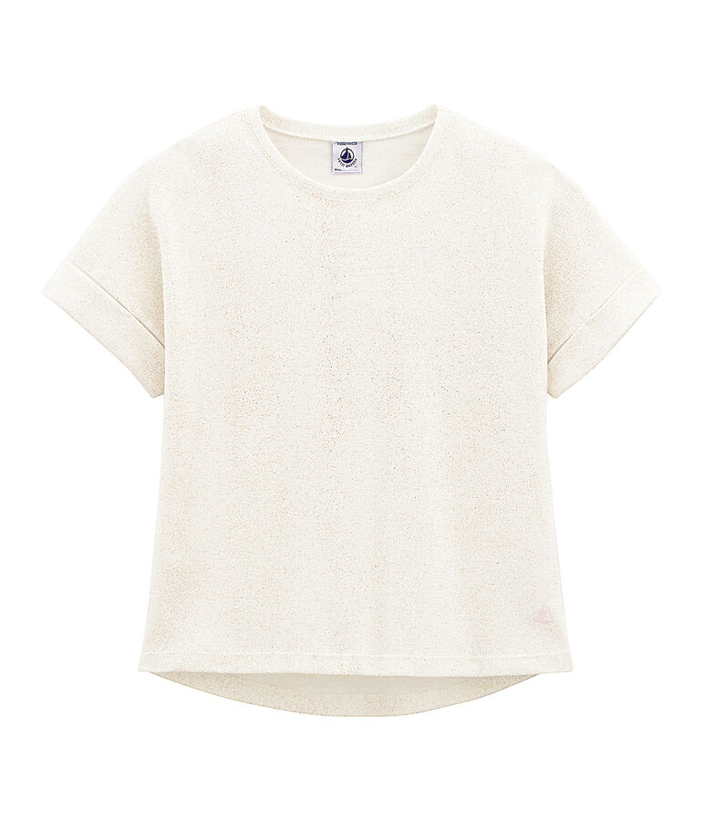 T-shirt a maniche corte bambina bianco/rosa