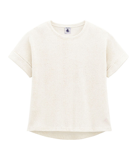 T-shirt a maniche corte bambina bianco MARSHMALLOW/rosa COPPER