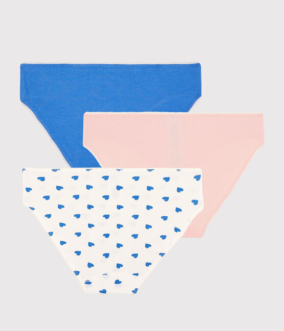 Confezione da 3 slip a cuoricini bambina in cotone ed elastam variante 1