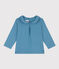 Blusa a maniche lunghe in cotone per bebè blu POLOCHON