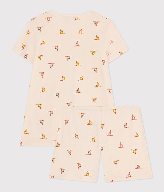 Pigiama short fantasia animali in cotone bambino bianco AVALANCHE/ MULTICO