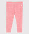 Leggins millerighe bebè femmina rosa POPPY/bianco MARSHMALLOW