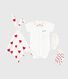 Set regalo nascita con body, doudou e calzini in cotone
