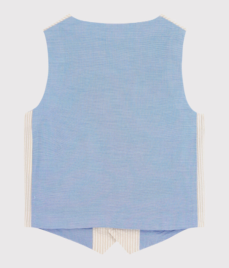 Gilet senza maniche bambino beige/bianco