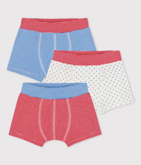 Confezione da 3 boxer millerighe bambino in cotone biologico variante 1