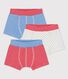Confezione da 3 boxer millerighe bambino in cotone biologico