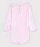 Body con colletto in cotone tinta unita neonata BARELY